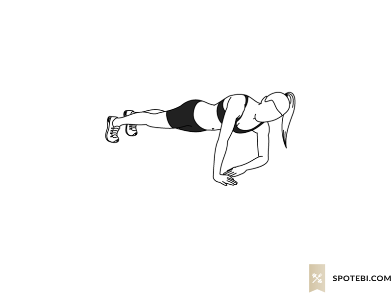 Asymmetrical push up exercise guide with instructions, demonstration, calories burned and muscles worked. Learn proper form, discover all health benefits and choose a workout. https://www.spotebi.com/exercise-guide/asymmetrical-push-up/