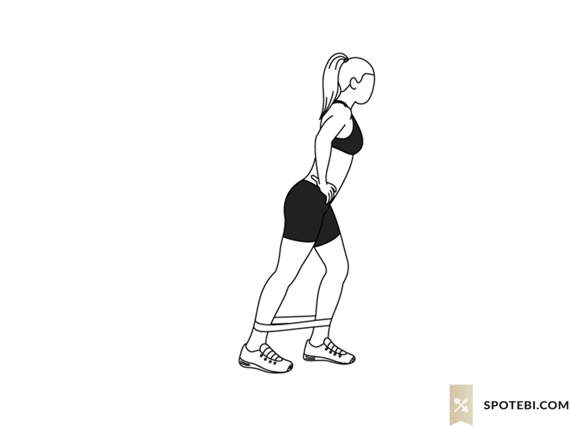 Band kickback exercise guide with instructions, demonstration, calories burned and muscles worked. Learn proper form, discover all health benefits and choose a workout. https://www.spotebi.com/exercise-guide/band-kickback/