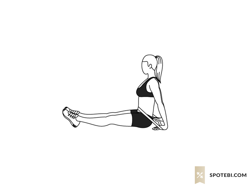 Band reverse plank exercise guide with instructions, demonstration, calories burned and muscles worked. Learn proper form, discover all health benefits and choose a workout. https://www.spotebi.com/exercise-guide/band-reverse-plank/