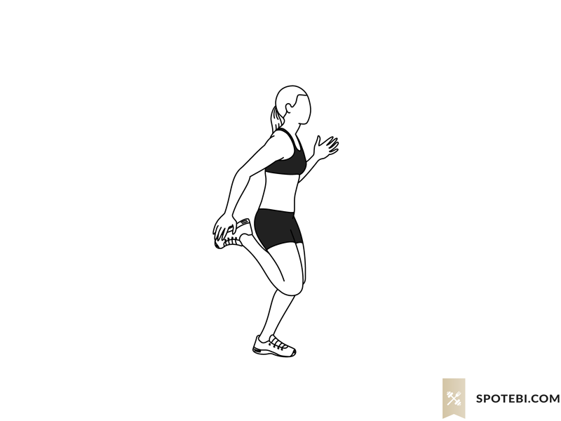 Butt kicks exercise guide with instructions, demonstration, calories burned and muscles worked. Learn proper form, discover all health benefits and choose a workout. https://www.spotebi.com/exercise-guide/butt-kicks/