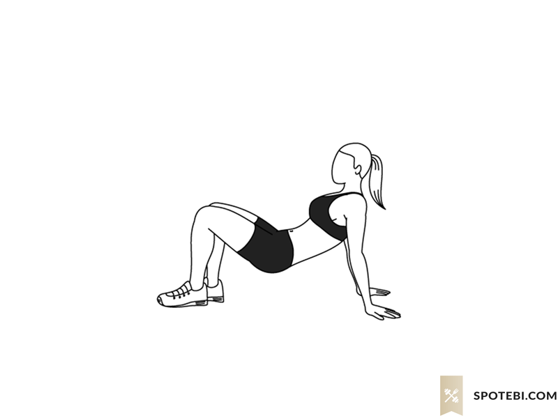 Crab kicks exercise guide with instructions, demonstration, calories burned and muscles worked. Learn proper form, discover all health benefits and choose a workout. https://www.spotebi.com/exercise-guide/crab-kicks/