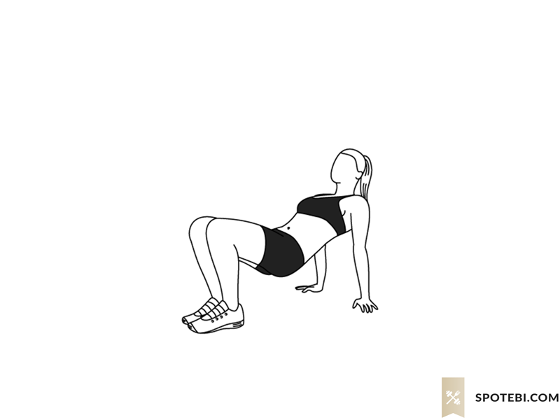 Crab toe touches exercise guide with instructions, demonstration, calories burned and muscles worked. Learn proper form, discover all health benefits and choose a workout. https://www.spotebi.com/exercise-guide/crab-toe-touches/
