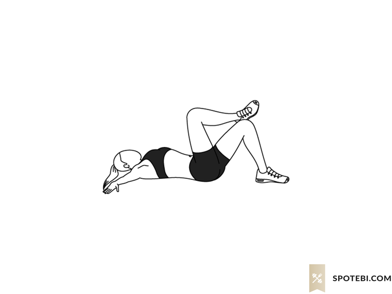 Cross crunches exercise guide with instructions, demonstration, calories burned and muscles worked. Learn proper form, discover all health benefits and choose a workout. https://www.spotebi.com/exercise-guide/cross-crunches/