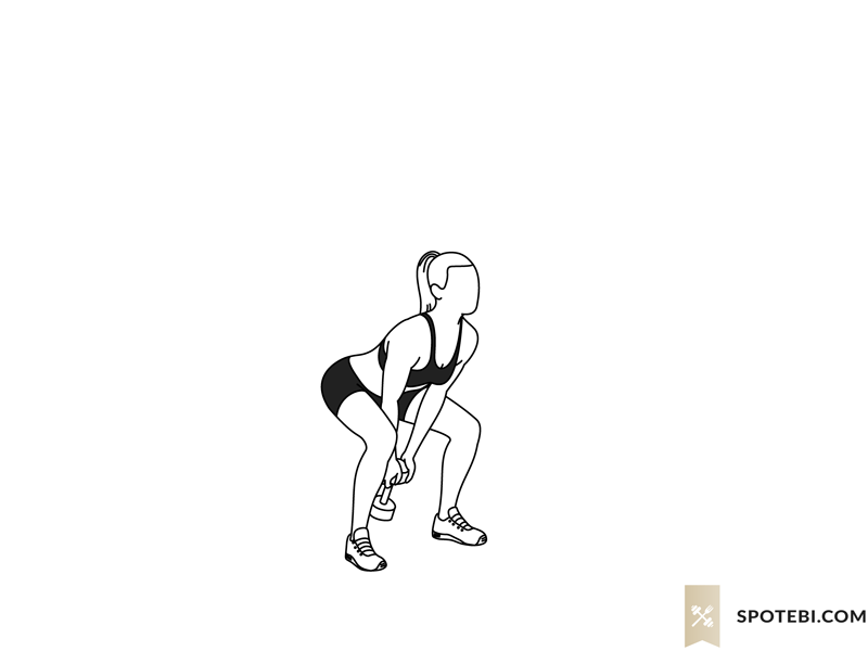 Dumbbell swing exercise guide with instructions, demonstration, calories burned and muscles worked. Learn proper form, discover all health benefits and choose a workout. https://www.spotebi.com/exercise-guide/dumbbell-swing/