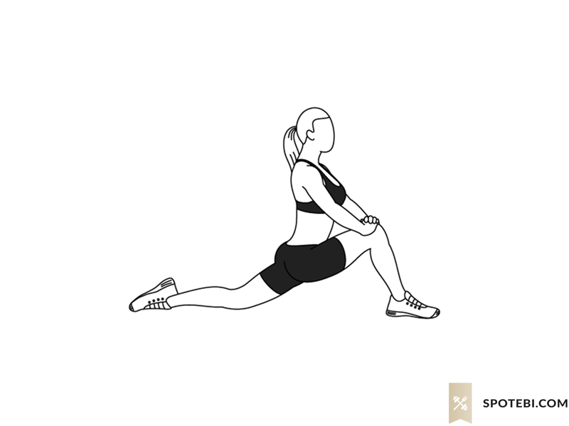 Hip flexor stretch exercise guide with instructions, demonstration, calories burned and muscles worked. Learn proper form, discover all health benefits and choose a workout. https://www.spotebi.com/exercise-guide/hip-flexor-stretch/