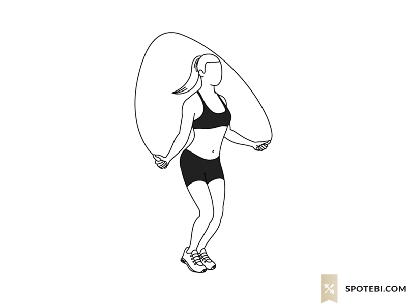Jump rope exercise guide with instructions, demonstration, calories burned and muscles worked. Learn proper form, discover all health benefits and choose a workout. https://www.spotebi.com/exercise-guide/jump-rope/