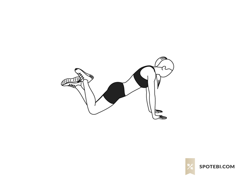 Knee push up exercise guide with instructions, demonstration, calories burned and muscles worked. Learn proper form, discover all health benefits and choose a workout. https://www.spotebi.com/exercise-guide/knee-push-up/