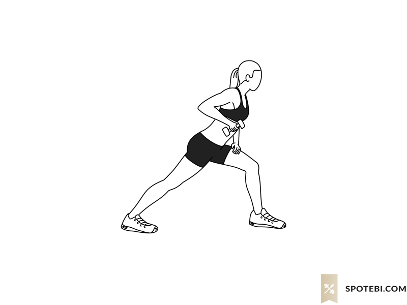 One arm triceps kickback exercise guide with instructions, demonstration, calories burned and muscles worked. Learn proper form, discover all health benefits and choose a workout. https://www.spotebi.com/exercise-guide/one-arm-triceps-kickback/