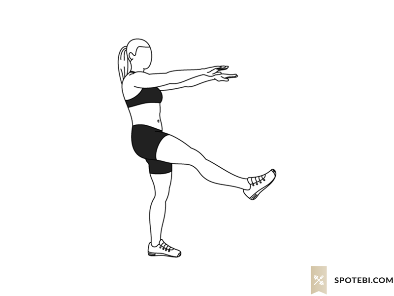 Pistol squat exercise guide with instructions, demonstration, calories burned and muscles worked. Learn proper form, discover all health benefits and choose a workout. https://www.spotebi.com/exercise-guide/pistol-squat/