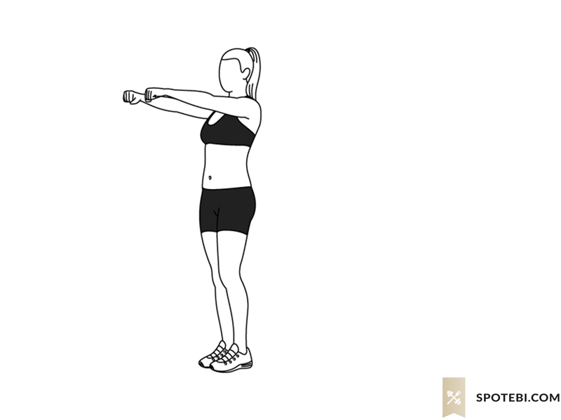 Shoulder squeeze reverse lunge exercise guide with instructions, demonstration, calories burned and muscles worked. Learn proper form, discover all health benefits and choose a workout. https://www.spotebi.com/exercise-guide/shoulder-squeeze-reverse-lunge/