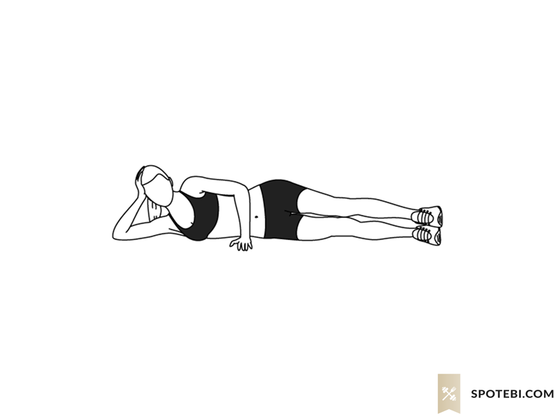 Side leg lifts exercise guide with instructions, demonstration, calories burned and muscles worked. Learn proper form, discover all health benefits and choose a workout. https://www.spotebi.com/exercise-guide/side-leg-lifts/