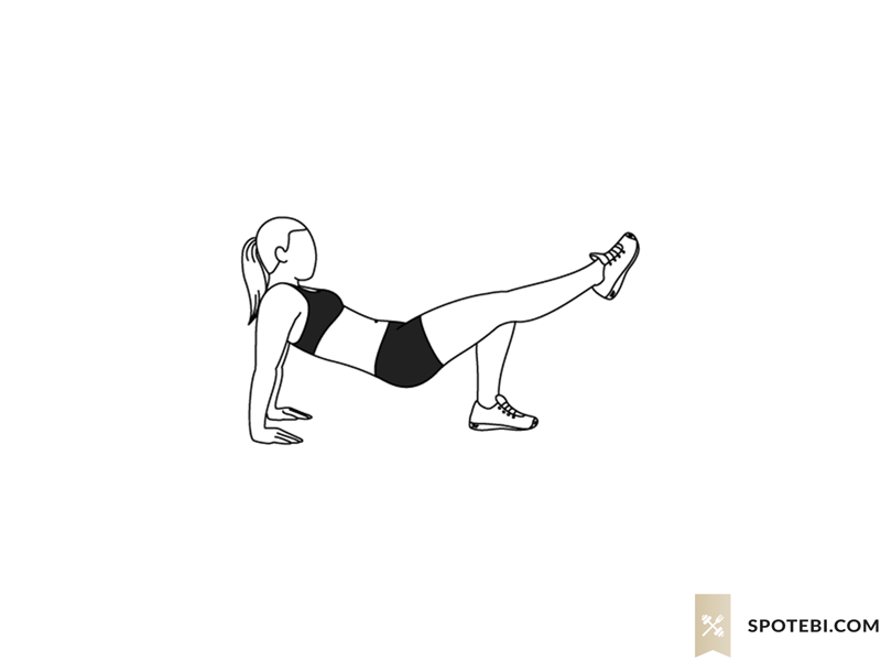 Single leg tricep dips exercise guide with instructions, demonstration, calories burned and muscles worked. Learn proper form, discover all health benefits and choose a workout. https://www.spotebi.com/exercise-guide/single-leg-tricep-dips/