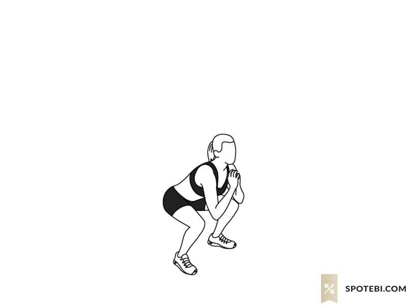 Squat jacks exercise guide with instructions, demonstration, calories burned and muscles worked. Learn proper form, discover all health benefits and choose a workout. https://www.spotebi.com/exercise-guide/squat-jacks/