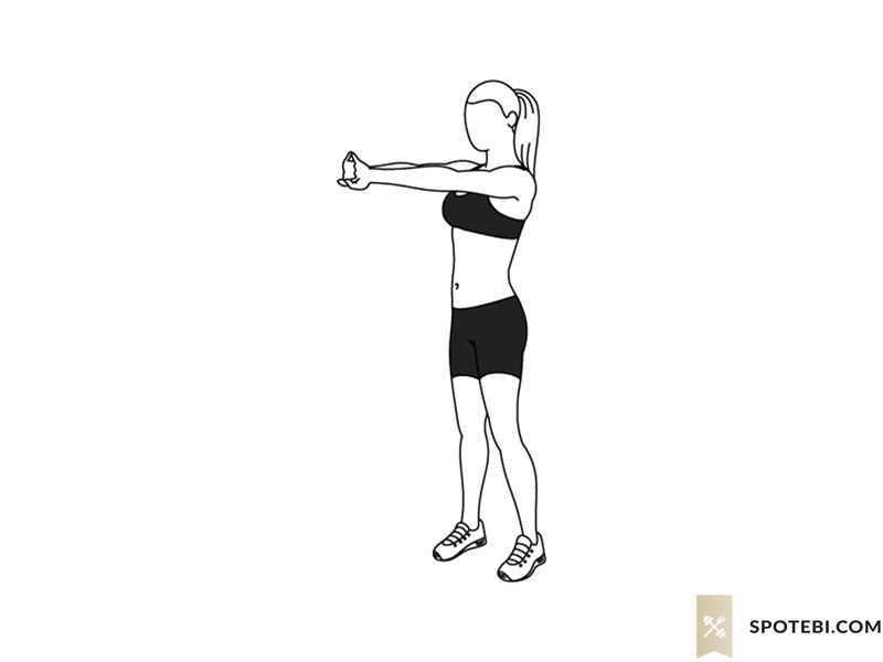 Upper back stretch exercise guide with instructions, demonstration, calories burned and muscles worked. Learn proper form, discover all health benefits and choose a workout. https://www.spotebi.com/exercise-guide/upper-back-stretch/