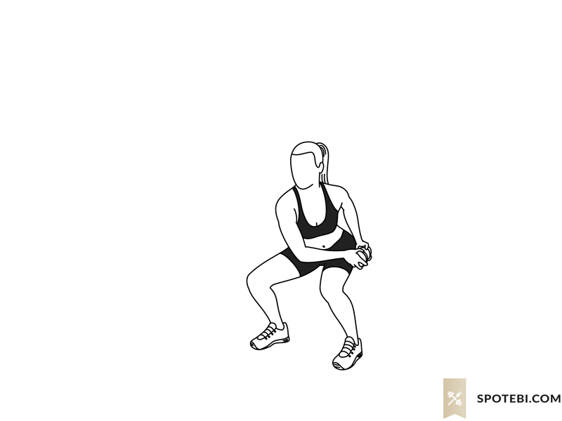 Waist slimmer squat exercise guide with instructions, demonstration, calories burned and muscles worked. Learn proper form, discover all health benefits and choose a workout. https://www.spotebi.com/exercise-guide/waist-slimmer-squat/
