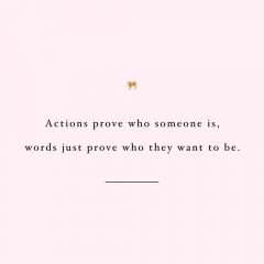 Actions Prove Who Someone Is | Self-Love And Fitness Motivation / @spotebi