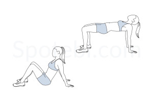 Advanced bridge exercise guide with instructions, demonstration, calories burned and muscles worked. Learn proper form, discover all health benefits and choose a workout. https://www.spotebi.com/exercise-guide/advanced-bridge/