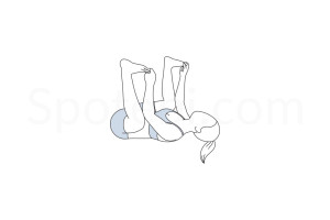 Happy baby pose (Ananda Balasana) instructions, illustration and mindfulness practice. Learn about preparatory, complementary and follow-up poses, and discover all health benefits. https://www.spotebi.com/exercise-guide/happy-baby-pose/