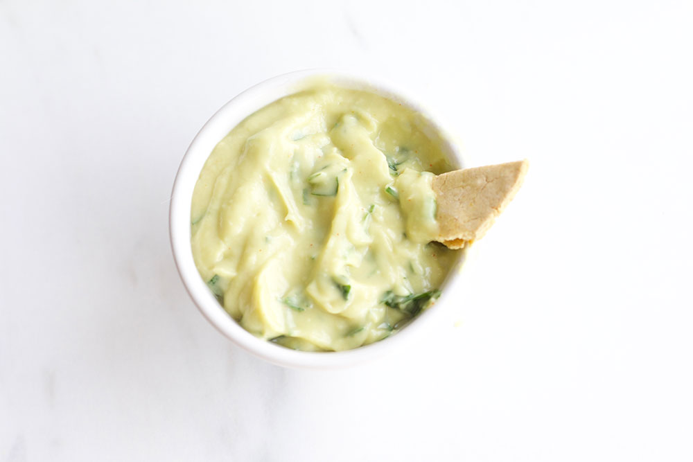 Avocado Dip Recipe: A healthy, low-calorie dip you can have with tortilla chips, nachos and even as a salad dressing! https://www.spotebi.com/recipes/avocado-dip/