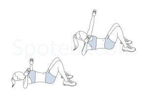 Chest press punch up exercise guide with instructions, demonstration, calories burned and muscles worked. Learn proper form, discover all health benefits and choose a workout. https://www.spotebi.com/exercise-guide/chest-press-punch-up/