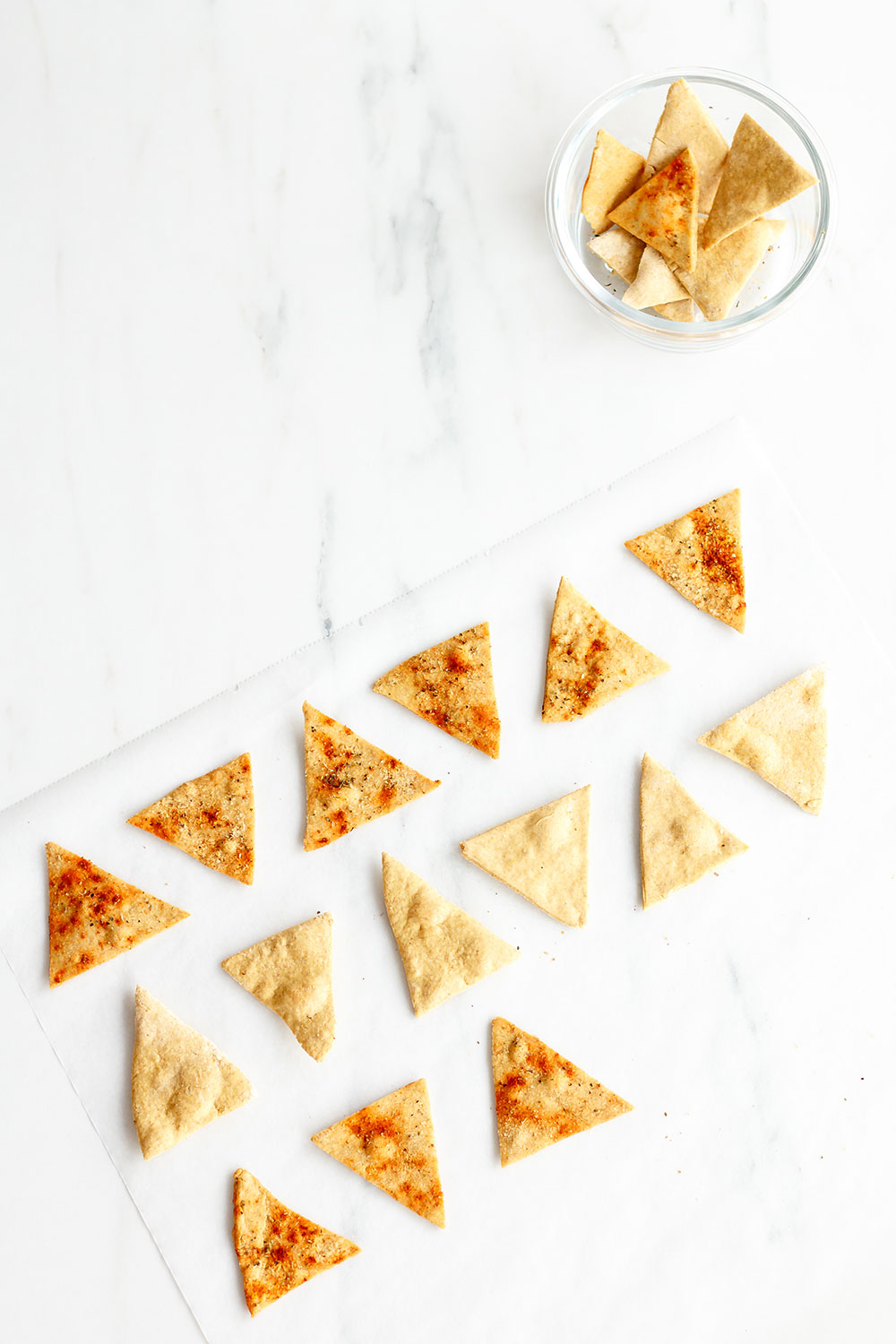 Chickpea Tortilla Chips Recipe: A high-protein and high-fiber savory snack to keep you full and satisfied for longer! https://www.spotebi.com/recipes/chickpea-tortilla-chips/