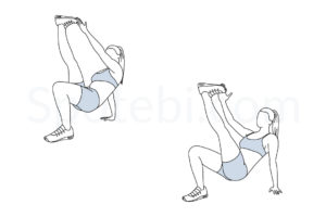 Crab toe touches exercise guide with instructions, demonstration, calories burned and muscles worked. Learn proper form, discover all health benefits and choose a workout. https://www.spotebi.com/exercise-guide/crab-toe-touches/