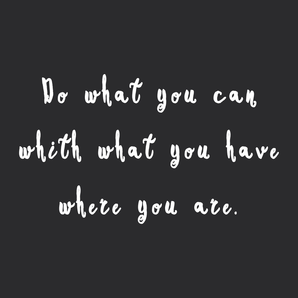 Do what you can! Browse our collection of inspirational self-love and wellness quotes and get instant fitness and healthy lifestyle motivation. Stay focused and get fit, healthy and happy! https://www.spotebi.com/workout-motivation/do-what-you-can/