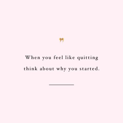 Don't quit! Browse our collection of inspirational fitness quotes and get instant exercise and workout motivation. Transform positive thoughts into positive actions and get fit, healthy and happy! https://www.spotebi.com/workout-motivation/fitness-quote-dont-quit/