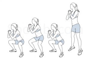 Double pulse squat jump exercise guide with instructions, demonstration, calories burned and muscles worked. Learn proper form, discover all health benefits and choose a workout. https://www.spotebi.com/exercise-guide/double-pulse-squat-jump/