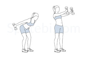 Dumbbell skier swing exercise guide with instructions, demonstration, calories burned and muscles worked. Learn proper form, discover all health benefits and choose a workout. https://www.spotebi.com/exercise-guide/dumbbell-skier-swing/