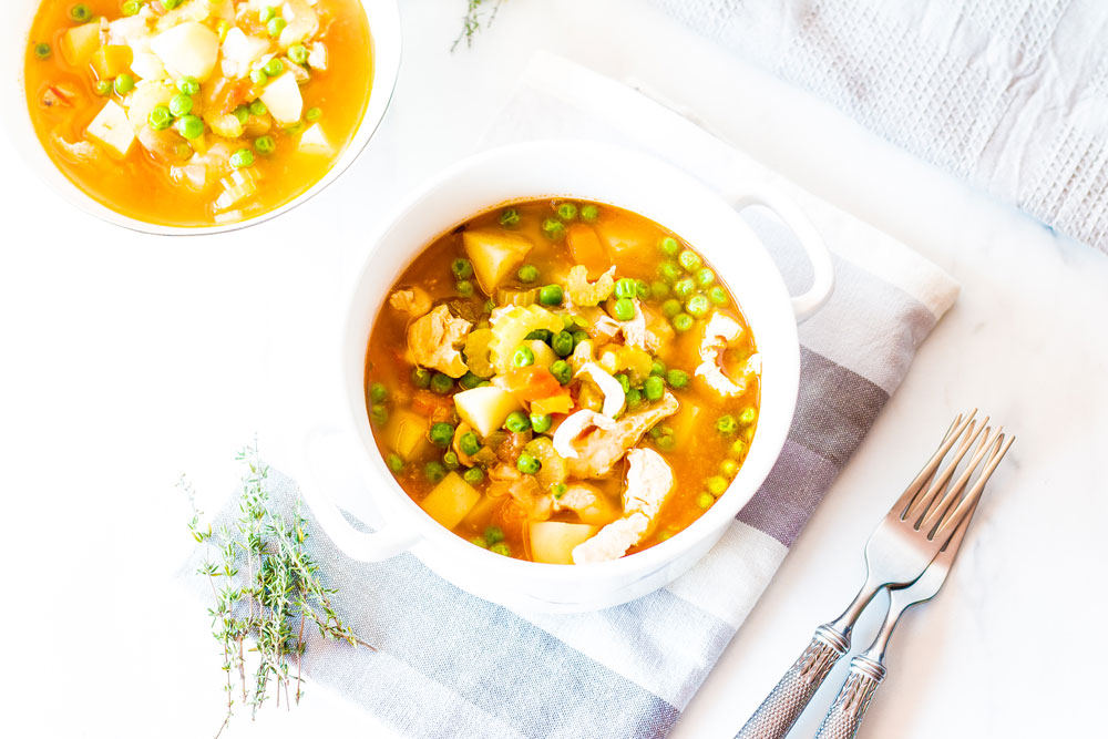 This one-pot chicken stew is healthy but also a hearty meal. It's a comfort food classic designed to satisfy your taste buds, and an easy family dish! https://www.spotebi.com/recipes/easy-one-pot-chicken-stew-recipe/