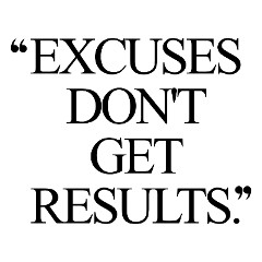 Excuses Don't Get Results | Exercise And Weight Loss Motivational Quote / @spotebi