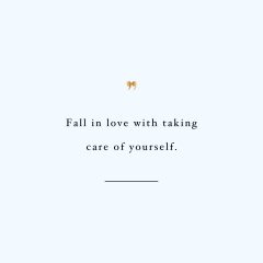 Fall In Love With Yourself | Inspirational Fitness And Weight Loss Quote / @spotebi