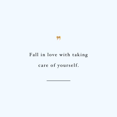Fall In Love With Yourself | Inspirational Fitness And Weight Loss Quote / @spotebi