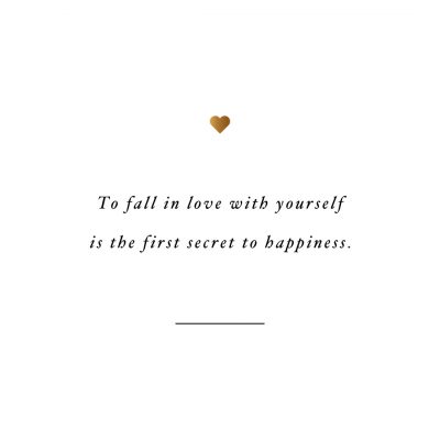 Fall In Love With Yourself Secret | Fitness And Self-Care Motivational Quote / @spotebi