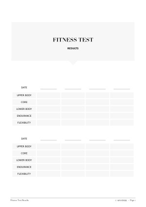Fitness Test Results/ @spotebi