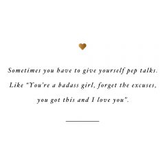 Give Yourself Pep Talks | Self-Love And Fitness Motivation Quote / @spotebi