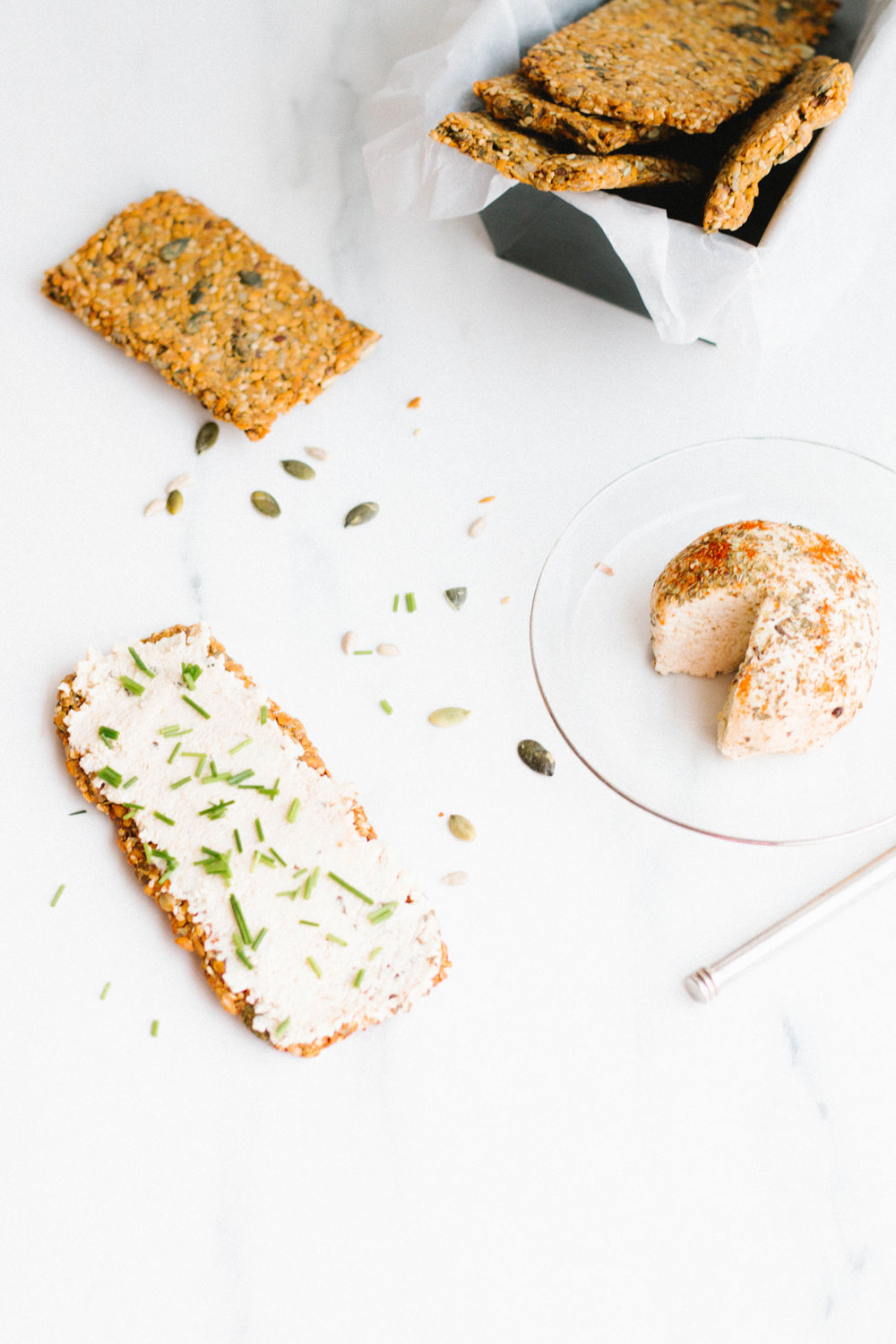 Gluten-Free Super Seed Crackers to eat with any spread, dip or cheese, or crumbled and sprinkled on top of soups, salads, and breakfast cereal!