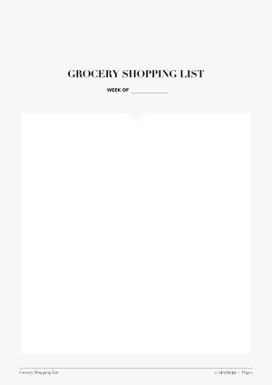 Grocery List Template / @spotebi