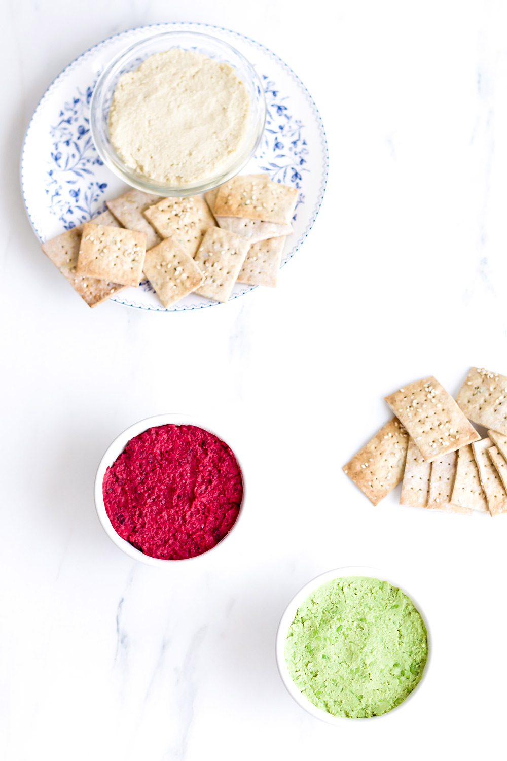 Healthy Hummus 3 Ways: Three protein-packed hummus recipes filled with healthy ingredients to reduce inflammation! https://www.spotebi.com/recipes/healthy-hummus-three-ways/