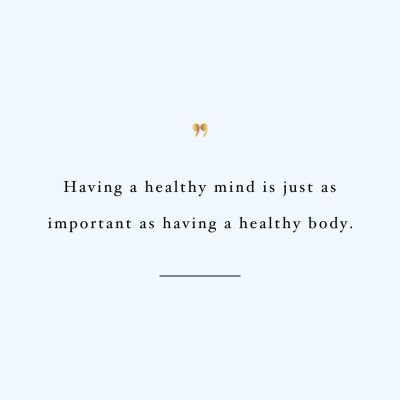 Healthy Mind Healthy Body | Exercise And Healthy Lifestyle Inspirational Quote / @spotebi