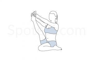 Heron pose (Krounchasana) instructions, illustration, and mindfulness practice. Learn about preparatory, complementary and follow-up poses, and discover all health benefits. https://www.spotebi.com/exercise-guide/heron-pose/