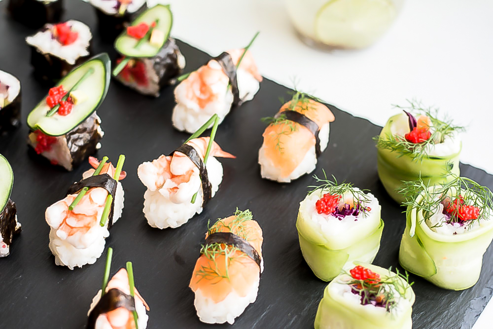 Homemade sushi is very rich in iodine, which supports the thyroid function and helps boost your metabolism, and it's also rich in protein, fiber, calcium, iron, magnesium, potassium, manganese, sodium, and vitamins A, B, C, and E. https://www.spotebi.com/recipes/easy-homemade-sushi-nigiri-maki-rolls/