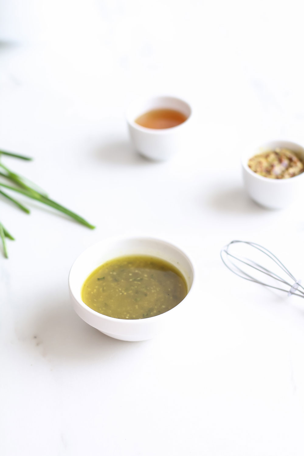 Honey Mustard Salad Dressing Recipe: Simple homemade vinaigrette, perfect for dressing slightly bitter greens! https://www.spotebi.com/recipes/honey-mustard-salad-dressing/