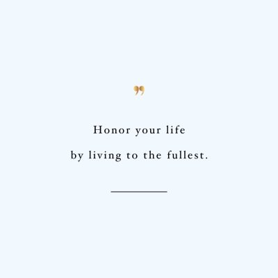 Honor Your Life | Inspirational Training and Healthy Eating Quote / @spotebi