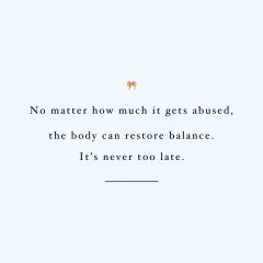 It's Never Too Late | Healthy Eating Motivation Quote / @spotebi