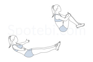 Knee hugs exercise guide with instructions, demonstration, calories burned and muscles worked. Learn proper form, discover all health benefits and choose a workout. https://www.spotebi.com/exercise-guide/knee-hugs/