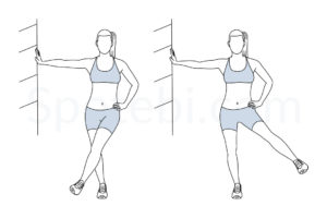 Lateral leg swings exercise guide with instructions, demonstration, calories burned and muscles worked. Learn proper form, discover all health benefits and choose a workout. https://www.spotebi.com/exercise-guide/lateral-leg-swings/
