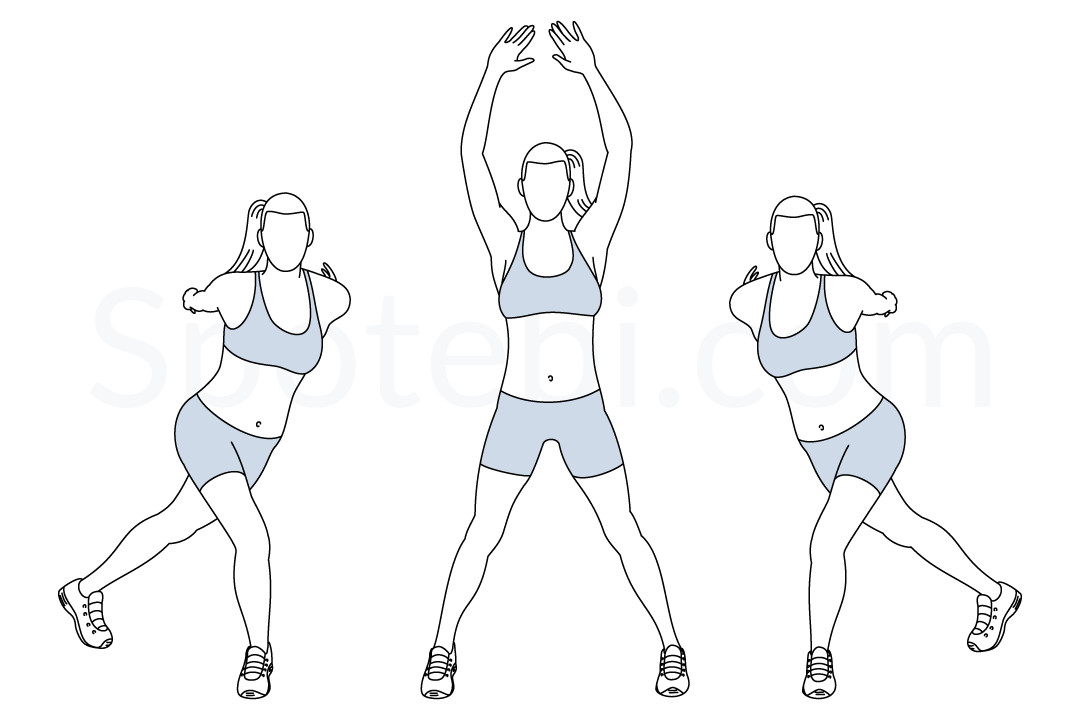 Lateral step pull exercise guide with instructions, demonstration, calories burned and muscles worked. Learn proper form, discover all health benefits and choose a workout. https://www.spotebi.com/exercise-guide/lateral-step-pull/