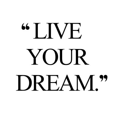 Live Your Dream | Fitness And Wellness Motivational Quote / @spotebi